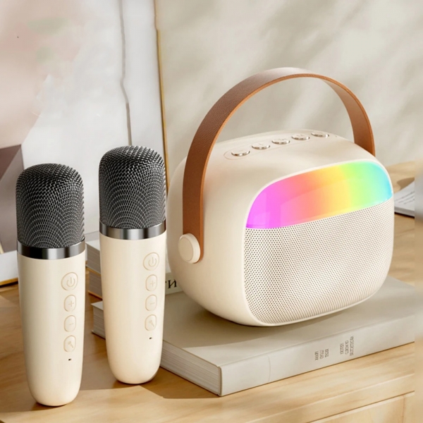 Coluna Karaoke com 2 Microfones