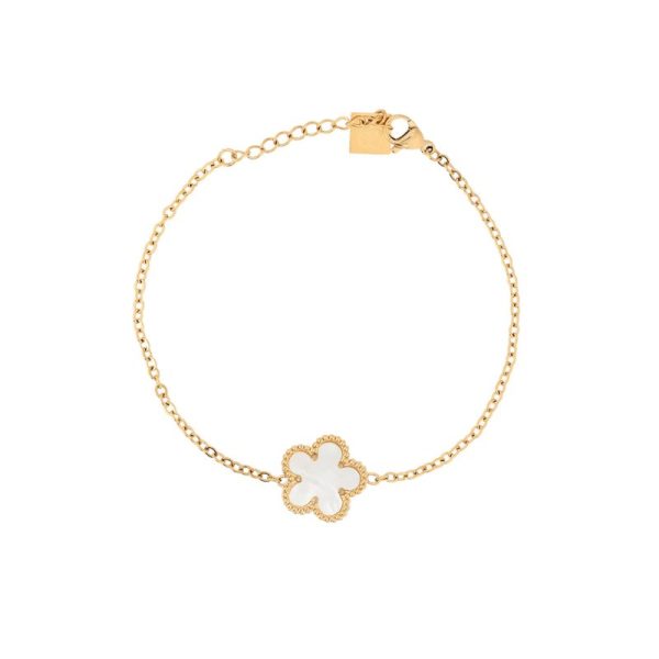 Pulseira Aço Trevo da Sorte